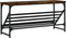 vidaXL - Schoenenrek - 90x30x45 - cm - bewerkt - hout - gerookt - eikenkleurig