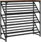 vidaXL - Schoenenrek - 90x30x85 - cm - bewerkt - hout - bruin - eikenkleur