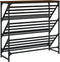 vidaXL - Schoenenrek - 90x30x85 - cm - bewerkt - hout - bruin - eikenkleur
