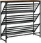 vidaXL - Schoenenrek - 90x30x85 - cm - bewerkt - hout - gerookt - eikenkleurig