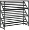 vidaXL - Schoenenrek - 90x30x85 - cm - bewerkt - hout - grijs - sonoma