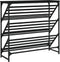 vidaXL - Schoenenrek - 90x30x85 - cm - bewerkt - hout - zwart