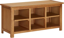 vidaXL - Schoenenrek - 90x37x45 - cm - massief - eikenhout