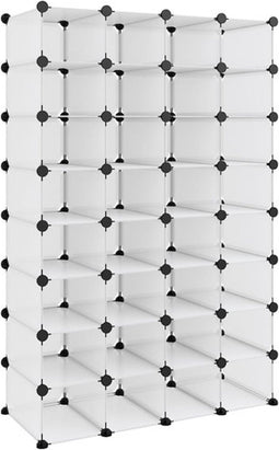 vidaXL - Schoenenrek - 93x36,5x140 - cm - polypropeen - transparant