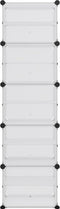 vidaXL - Schoenenrek - 93x36,5x140 - cm - polypropeen - transparant