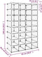 vidaXL - Schoenenrek - 93x36,5x140 - cm - polypropeen - transparant
