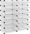vidaXL - Schoenenrek - 94,5x36,5x106 - cm - polypropeen - transparant