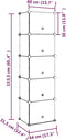 vidaXL - Schoenenrek - 94,5x36,5x106 - cm - polypropeen - zwart