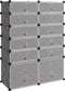vidaXL - Schoenenrek - 94x37x125 - cm - polypropeen - zwart