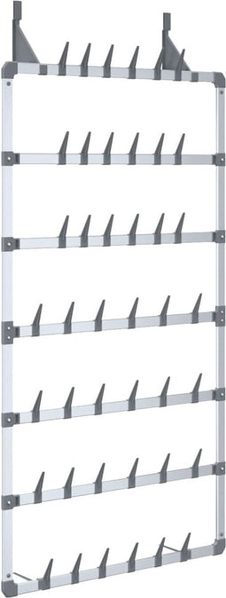 vidaXL - Schoenenrek - hangend - 66x13x139 - cm - zilverkleurig
