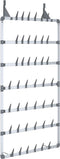 vidaXL - Schoenenrek - hangend - 66x13x139 - cm - zilverkleurig