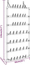 vidaXL - Schoenenrek - hangend - 66x13x139 - cm - zilverkleurig