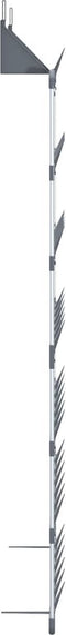 vidaXL - Schoenenrek - hangend - 66x13x139 - cm - zilverkleurig