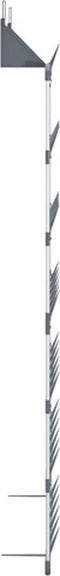 vidaXL - Schoenenrek - hangend - 66x13x139 - cm - zilverkleurig