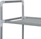 vidaXL - Schoenenrek - met - 10 - schappen - metaal - en - nonwoven - stof - zilverkleur