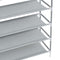 vidaXL - Schoenenrek - met - 10 - schappen - metaal - en - nonwoven - stof - zilverkleur