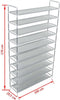 vidaXL - Schoenenrek - met - 10 - schappen - metaal - en - nonwoven - stof - zilverkleur