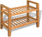 vidaXL - Schoenenrek - met - 2 - schappen - 50x27x40 - cm - massief - eikenhout