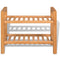vidaXL - Schoenenrek - met - 2 - schappen - 50x27x40 - cm - massief - eikenhout
