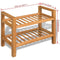 vidaXL - Schoenenrek - met - 2 - schappen - 50x27x40 - cm - massief - eikenhout