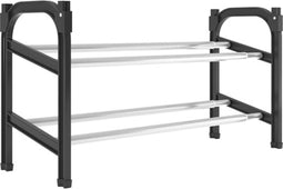 vidaXL - Schoenenrek - met - 2 - schappen - verlengbaar - 119x24x37 - cm