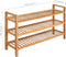 vidaXL - Schoenenrek - met - 3 - schappen - 100x27x60 - cm - massief - eikenhout