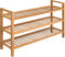 vidaXL - Schoenenrek - met - 3 - schappen - 100x27x60 - cm - massief - eikenhout