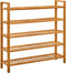vidaXL - Schoenenrek - met - 4 - schappen - 100x27x80 - cm - massief - eikenhout