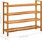 vidaXL - Schoenenrek - met - 4 - schappen - 100x27x80 - cm - massief - eikenhout
