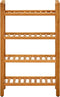 vidaXL - Schoenenrek - met - 4 - schappen - 50x27x80 - cm - massief - eikenhout
