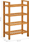 vidaXL - Schoenenrek - met - 4 - schappen - 50x27x80 - cm - massief - eikenhout