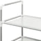 vidaXL - Schoenenrek - met - 4 - schappen - metaal - en - nonwoven - stof - zilverkleur