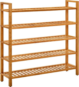 vidaXL - Schoenenrek - met - 5 - schappen - 100x27x100 - cm - massief - eikenhout