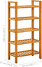 vidaXL - Schoenenrek - met - 5 - schappen - 50x27x100 - cm - massief - eikenhout