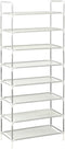 vidaXL - Schoenenrek - met - 8 - schappen - metaal - en - nonwoven - stof - zilverkleur