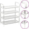 vidaXL - Schoenenrek - met - 8 - schappen - metaal - en - nonwoven - stof - zilverkleur