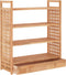 vidaXL - Schoenenrek - met - lade - 70x27x81 - cm - massief - walnotenhout