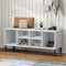 vidaXL - Schoenenrek - met - metalen - poten - OSLO - 106x35x45 - cm - grenenhout - wit
