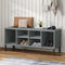 vidaXL - Schoenenrek - met - metalen - poten - OSLO - 106x35x45 - cm - grenen - grijs