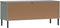 vidaXL - Schoenenrek - met - metalen - poten - OSLO - 106x35x45 - cm - grenen - grijs