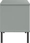 vidaXL - Schoenenrek - met - metalen - poten - OSLO - 106x35x45 - cm - grenen - grijs