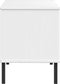 vidaXL - Schoenenrek - met - metalen - poten - OSLO - 106x35x45 - cm - grenenhout - wit