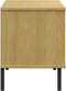 vidaXL - Schoenenrek - met - metalen - poten - OSLO - 106x35x45cm - grenenhout - bruin
