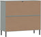 vidaXL - Schoenenrek - met - metalen - poten - OSLO - 95x35x86 - cm - grenen - grijs