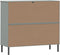 vidaXL - Schoenenrek - met - metalen - poten - OSLO - 95x35x86 - cm - grenen - grijs