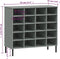 vidaXL - Schoenenrek - met - metalen - poten - OSLO - 95x35x86 - cm - grenen - grijs