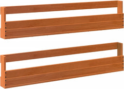 vidaXL - Schoenenrekken - 2 - st - 110x8,5x23,5 - cm - massief - grenenhout - wasbruin