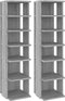 vidaXL - Schoenenrekken - 2 - st - 27,5x27x102 - cm - bewerkt - hout - grijs - sonoma