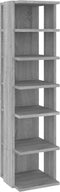 vidaXL - Schoenenrekken - 2 - st - 27,5x27x102 - cm - bewerkt - hout - grijs - sonoma