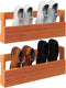 vidaXL - Schoenenrekken - 2 - st - 59x8,5x23,5 - cm - massief - grenenhout - wasbruin